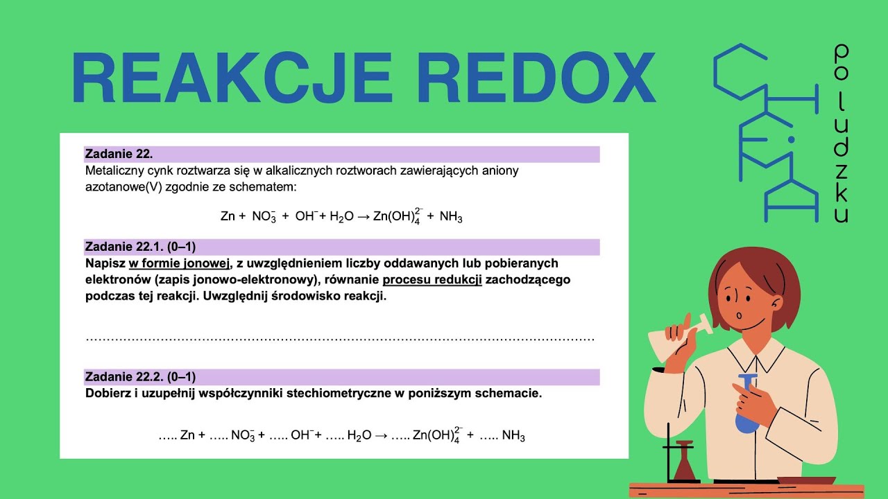 Reakcje redox : bilans elektronowy- jonowy #matura