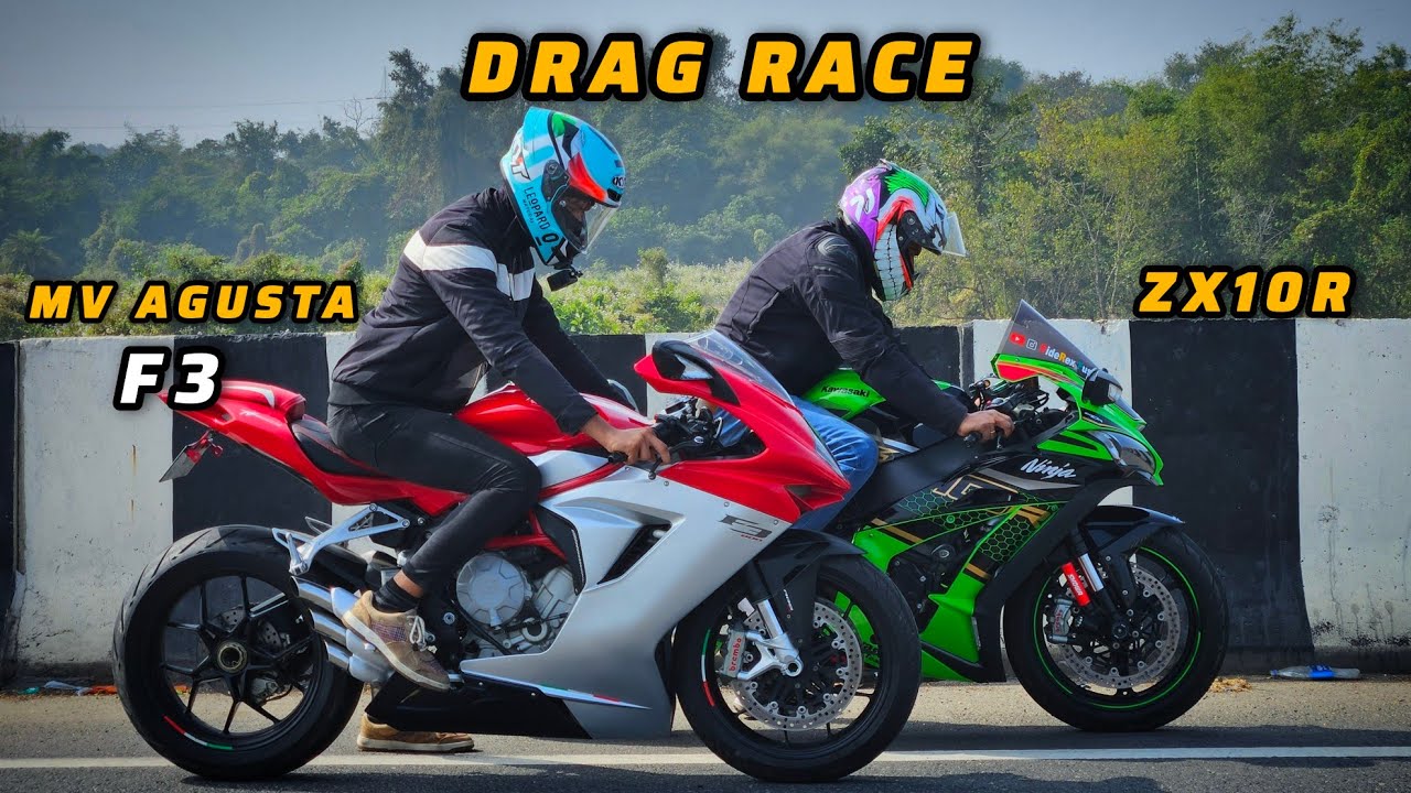 Zx10r vs MV agusta F3 800 drag race