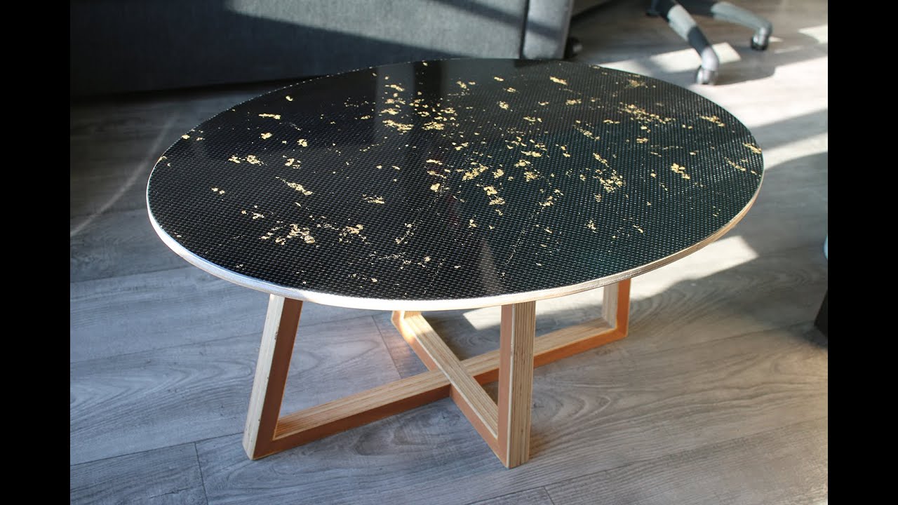 Making a table with Carbon fiber and gold