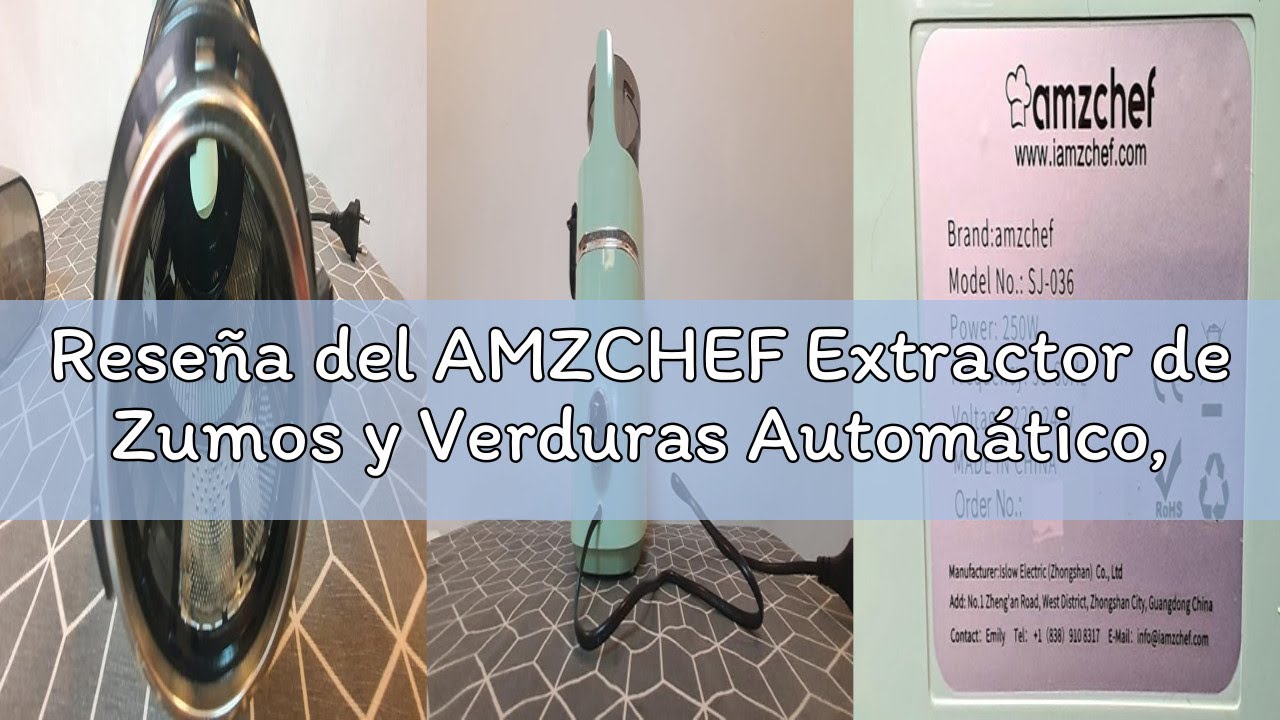 Reseña del AMZCHEF Extractor de Zumos y Verduras Automático, 135MM Apertura y 1.8L Capacidad Licuado