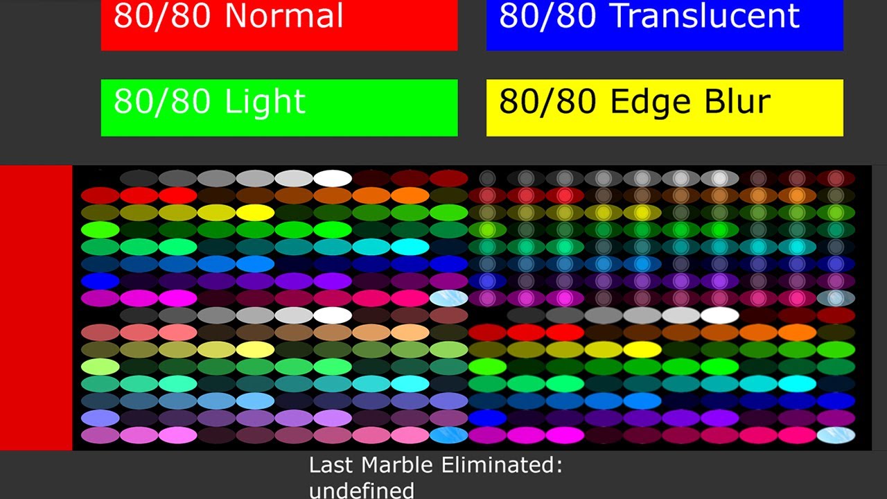 Don't Touch The Red - 320 Colors Marble Survival Race in Algodoo