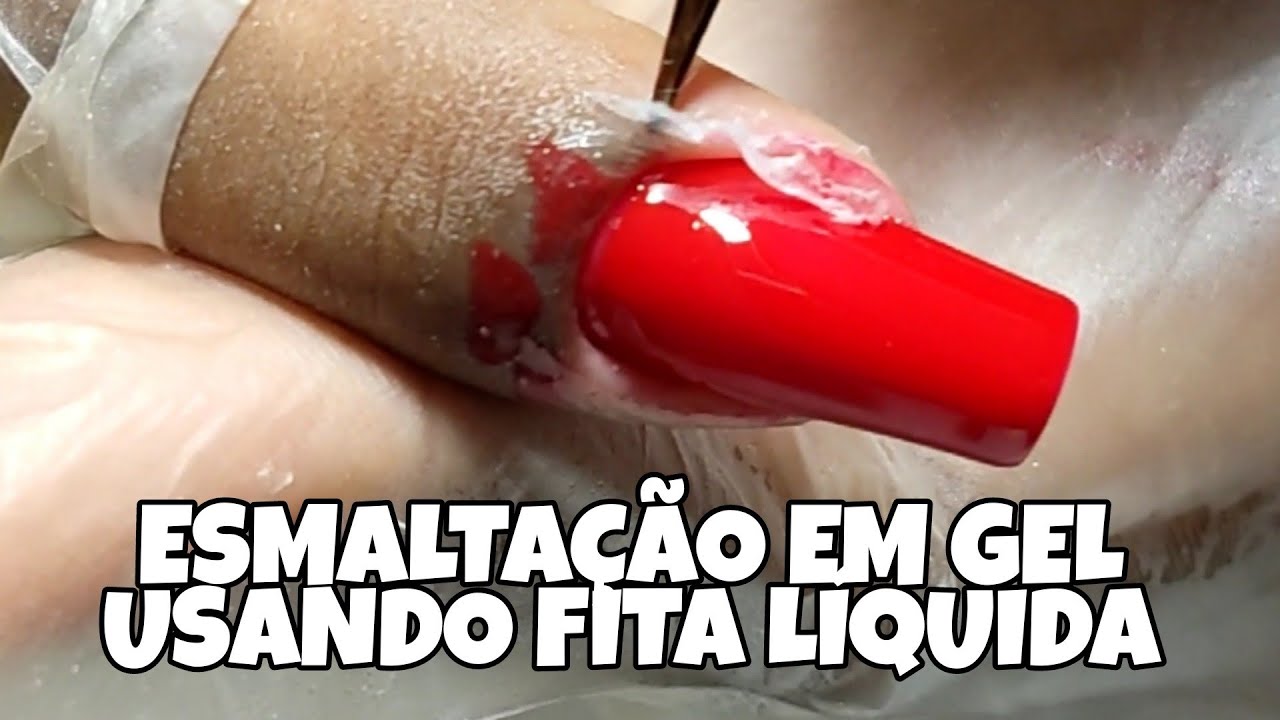ESMALTAÇÃO EM GEL COM FITA LÍQUIDA | A LIBERDADE DE BORRAR 🥰