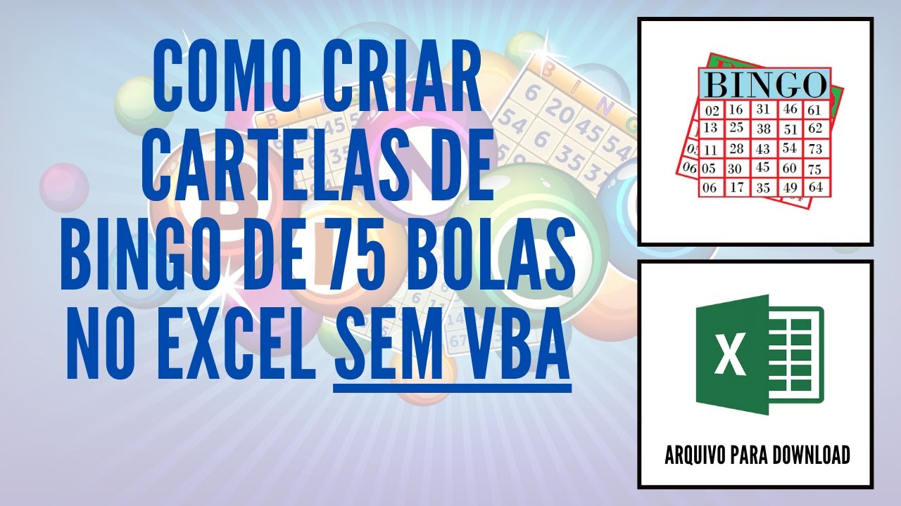 COMO CRIAR CARTELAS DE BINGO 75 NO EXCEL SEM VBA (RESPEITANDO AS NÚMERAÇÕES DAS LETRAS)