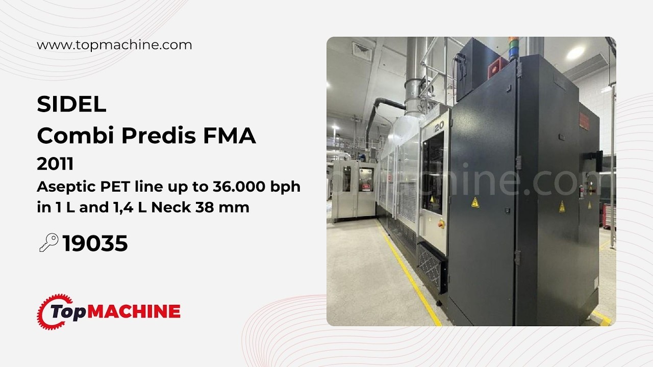 SIDEL Combi Predis FMA Non-Carbonated filling line used