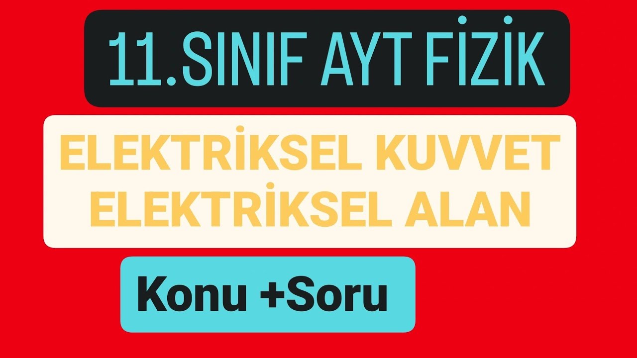 ELEKTRİKSEL KUVVET | ELEKTRİKSEL ALAN KONU ANLATIMI SORU ÇÖZÜMÜ