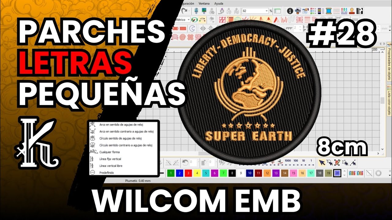Letras pequeñas en Parches - Super earth Parche 8cm