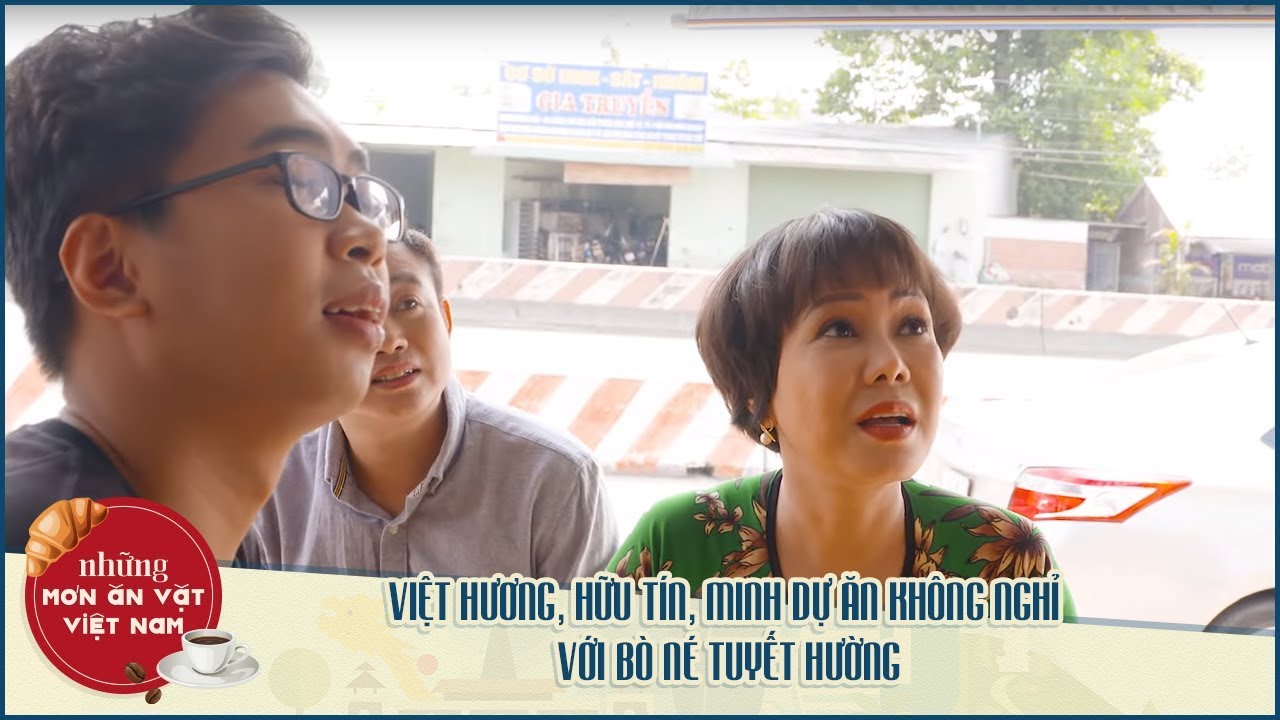 NMAVVN - VIỆT HƯƠNG, HỮU TÍN, MINH DỰ ĂN KHÔNG NGHỈ VỚI BÒ NÉ TUYẾT HƯỜNG