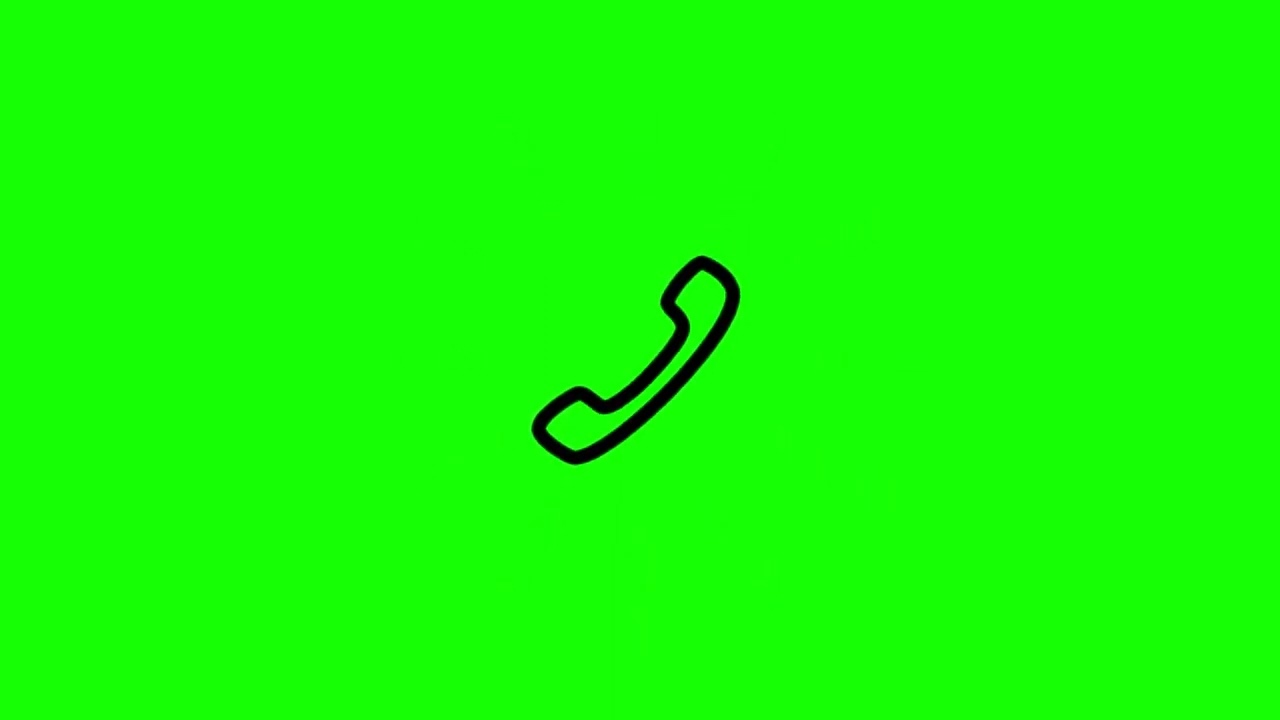 Phone icon green screen | animated icon green screen