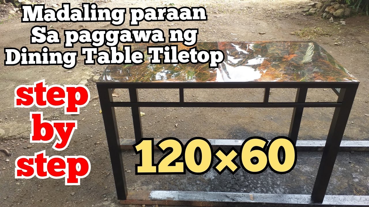 para sa mga bagohan ang disenyong ito dining table gawa sa tubular at granite tiles #diningtable