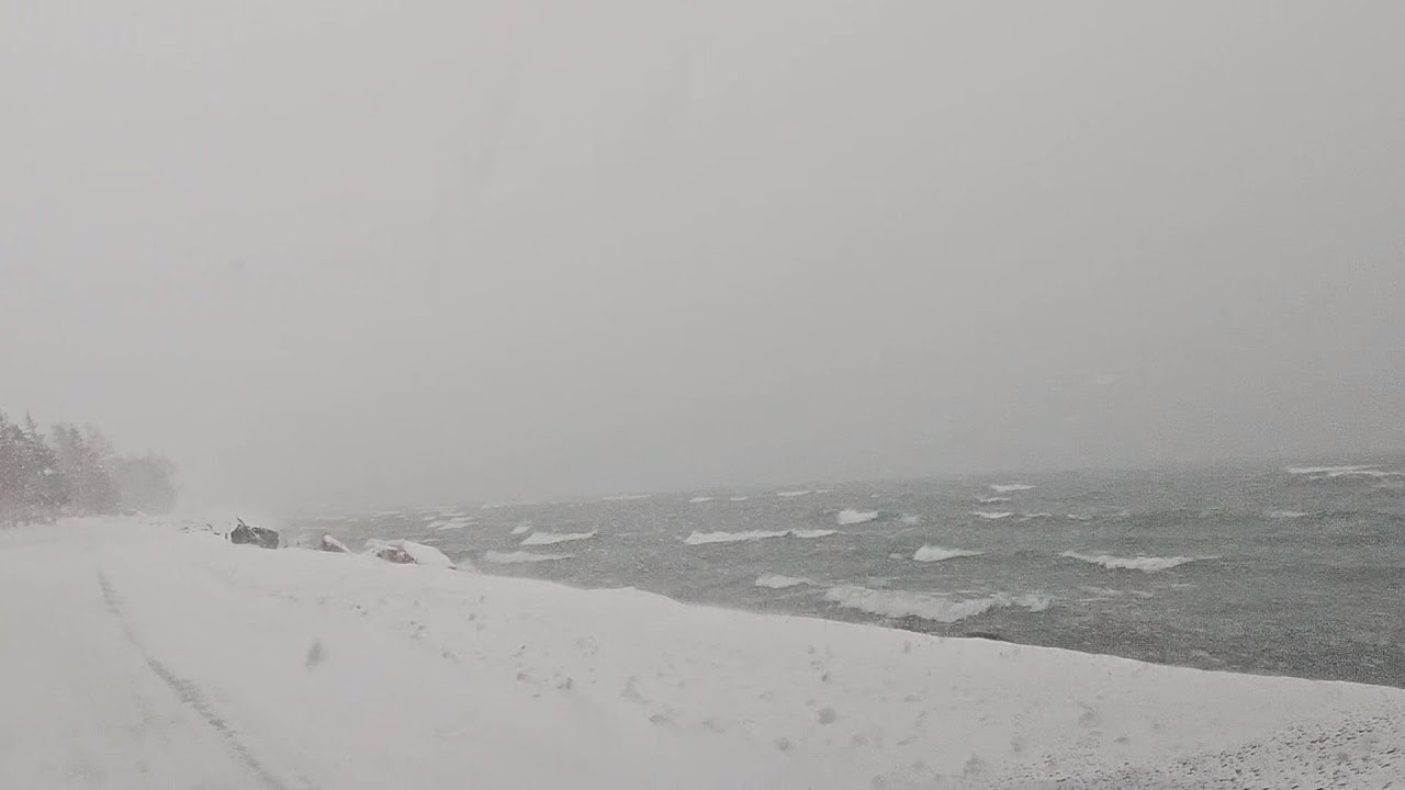 Canada Snow Storm | Drive around Lake Huron | Winter 2024 |