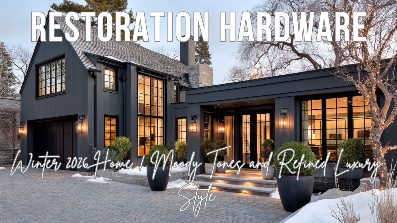 Коллекция Restoration Hardware «Зима 2026»: мрачные тона и изысканный стиль роскоши.