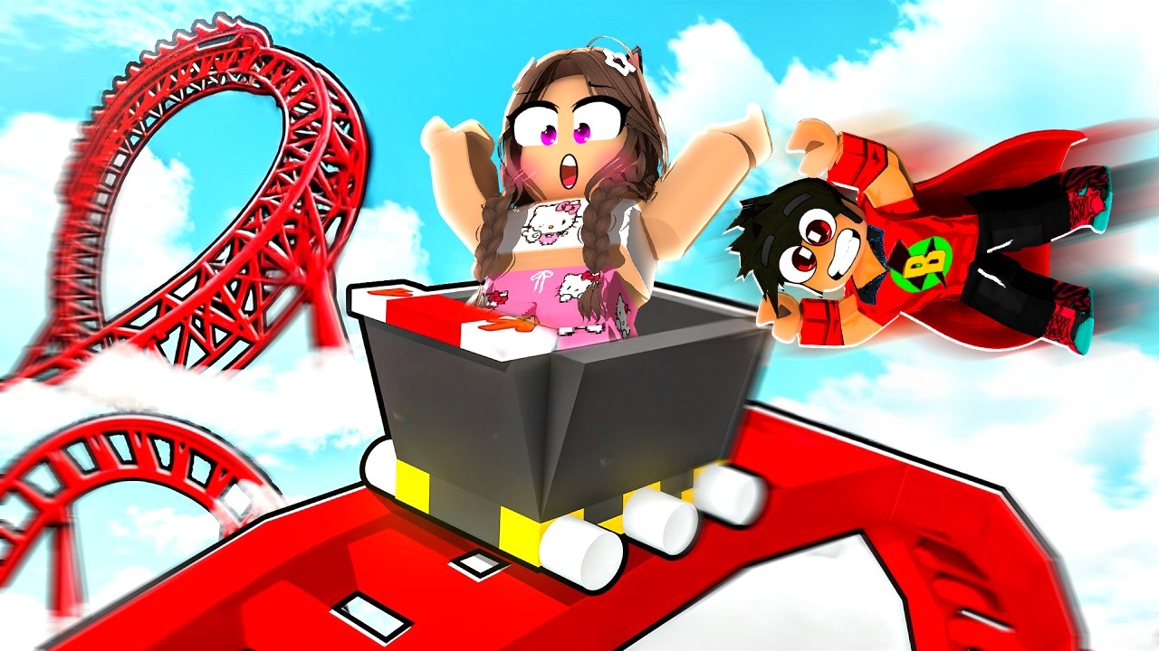 BABİ İLE TEHLİKELİ HIZ TRENİ YOLCUĞUNA &Ccedil;IKTIK 😂 Roblox Highest Roller Coaster