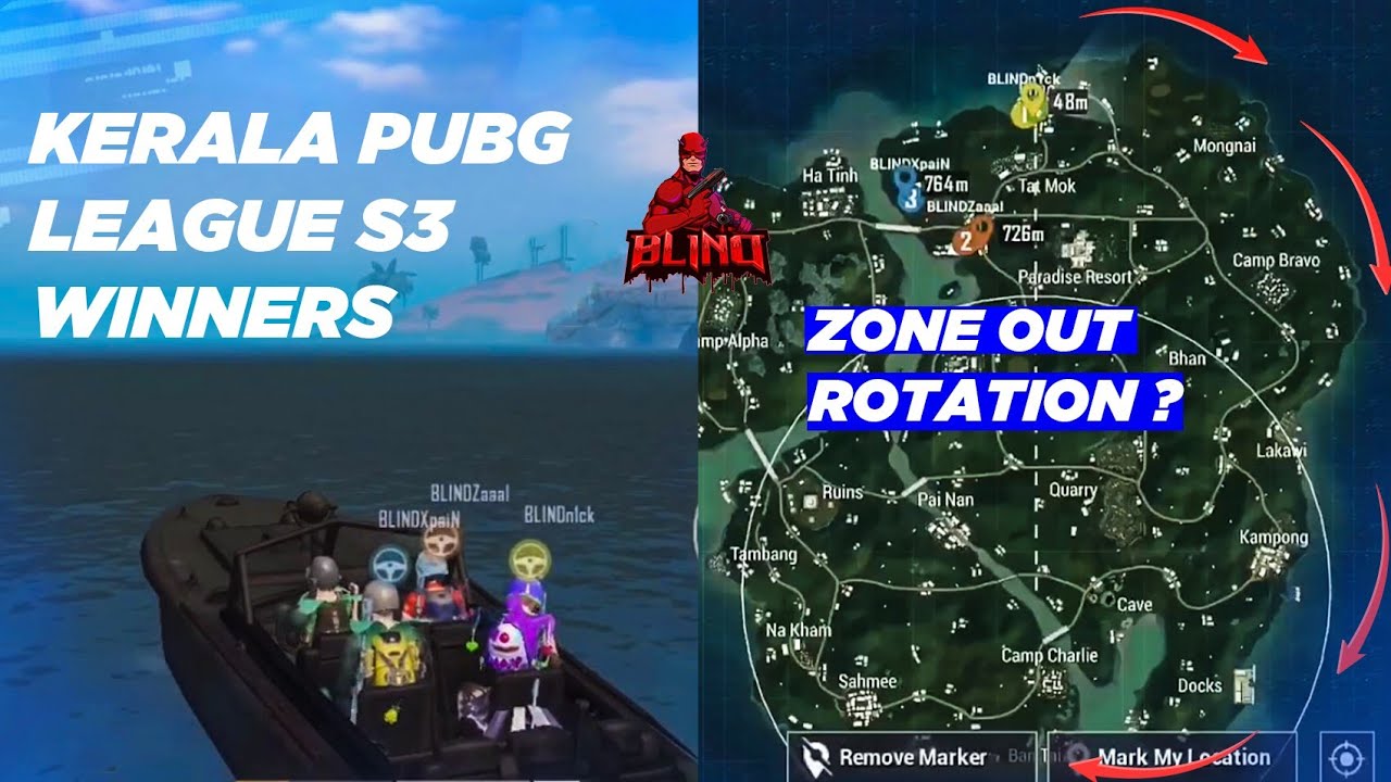 Hard shift zone എങ്ങനെ rotate ചെയ്യാം - KPL S3 WINNERS Team BLIND Sanhok Highlights