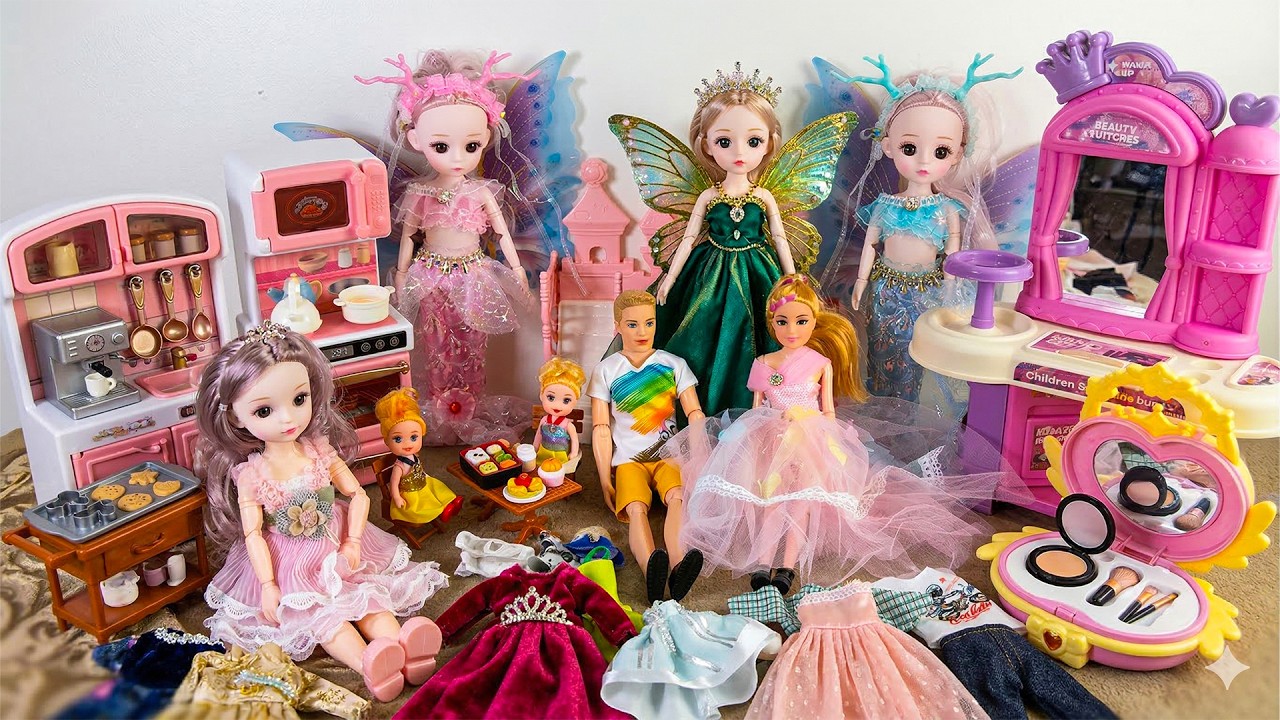 12 Minutes Satisfying with Unboxing Barbie Family Playset, Doll Dressup Set Toys ASMR | Review Toys.