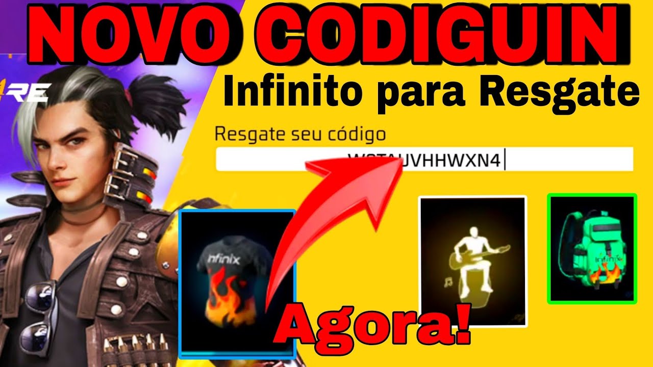 NOVO CODIGUIN PARA RESGATAR 🫣 Agora! NO FREE FIRE CODIGUINHOS DOS NOVO EVENTOS E SKINS INFINIX