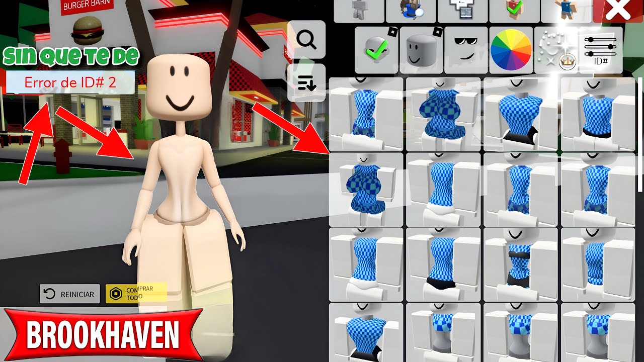 COMO TENER CINTURA SIN QUE TE SALGA ERROR DE ID en BROOKHAVEN 🏡 RP ROBLOX ID CODES CODIGOS PILCHERAS