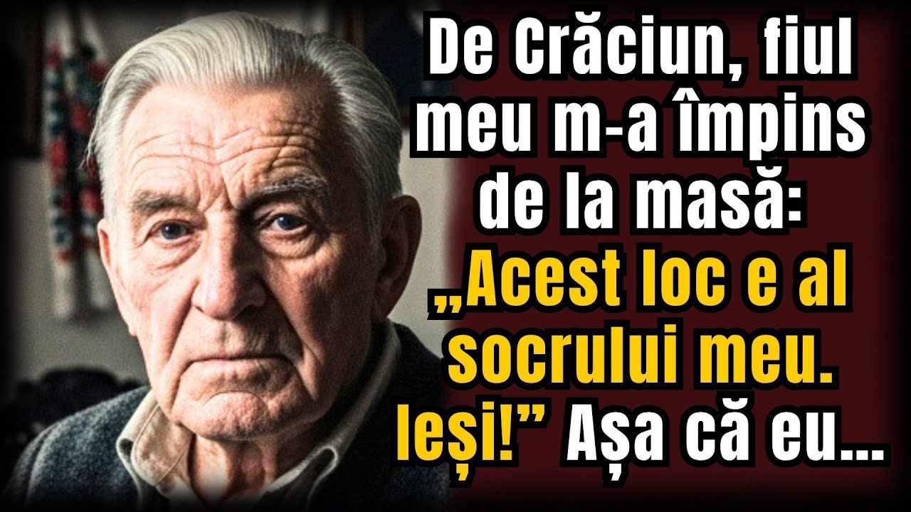 De Crăciun, fiul meu m-a împins de la masă: „Acest loc e al socrului meu. Ieși!” Așa că eu… Povești