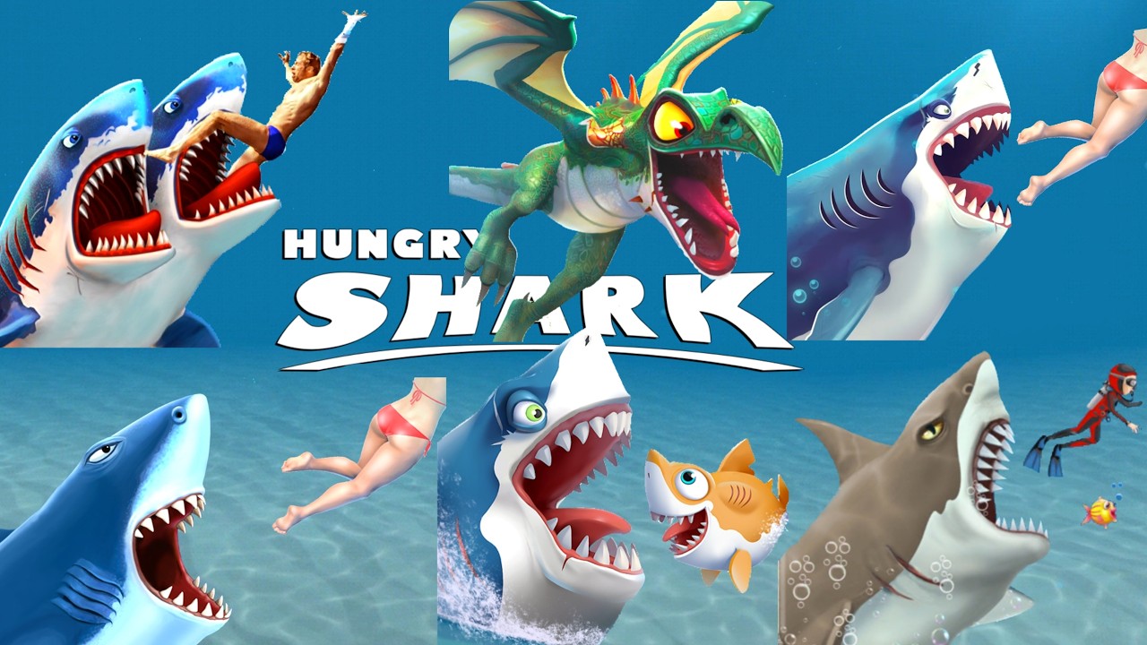 ALL SHARK GAME THROUGH THE YEARS (2024) All Hungry Sharks - Hungry Dragon - Shark game