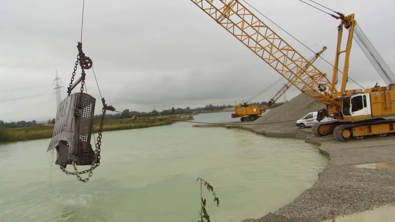 Liebherr HS 883 HD der Fa. Seilbagger Gran - erster Test / first test as dragline