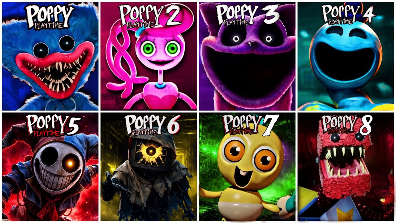 Poppy Playtime Chapter 1, 2, 3, 4, 5, 6, 7 & 8 — FULL Game Movie, All Bosses & Endings (4K) 2026