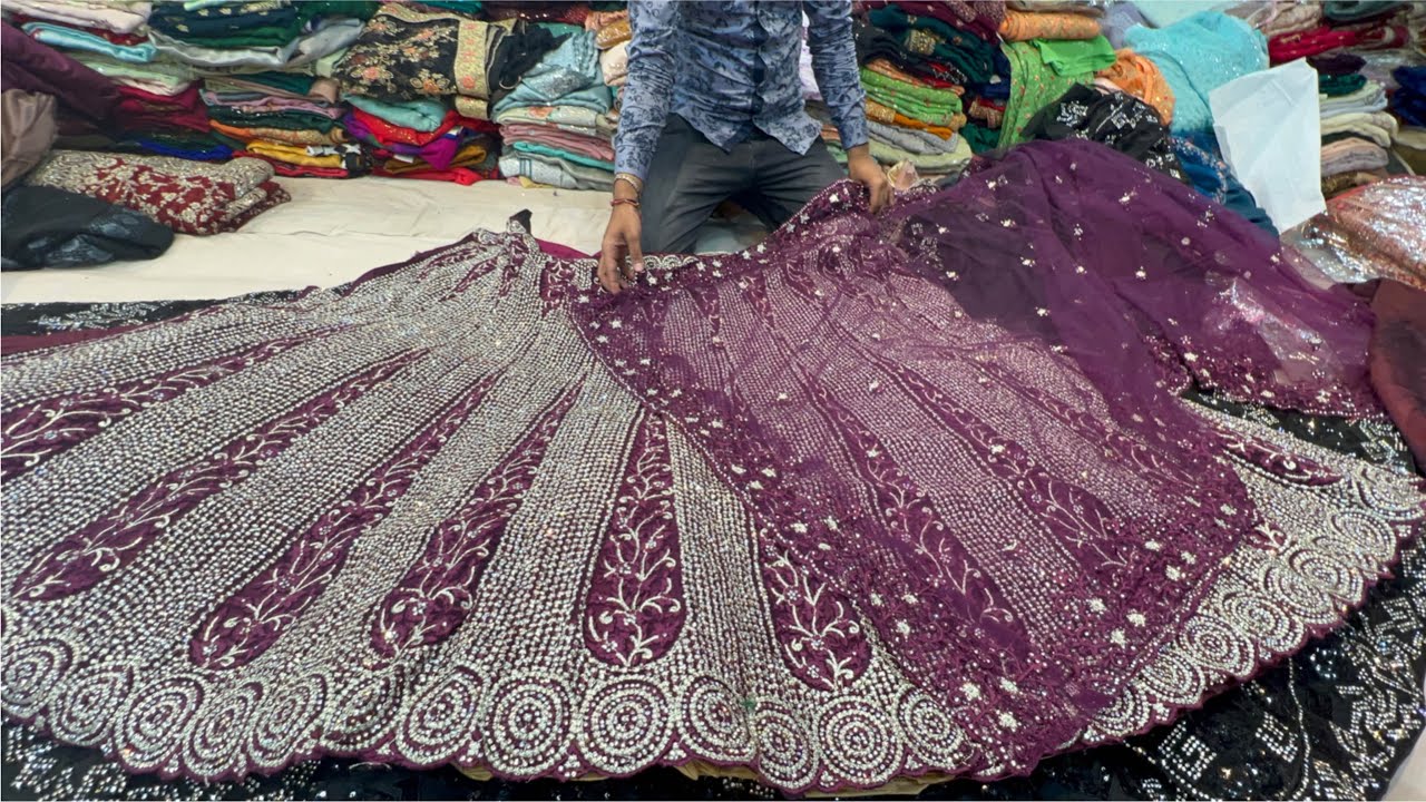 Chickpet Bangalore wholesale designer lehangas||Single piece courier available