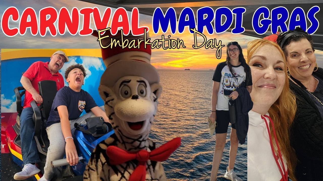Embarkation Day on the Carnival Mardi Gras! Exploring all the FOOD on Day one of our Family Vacation