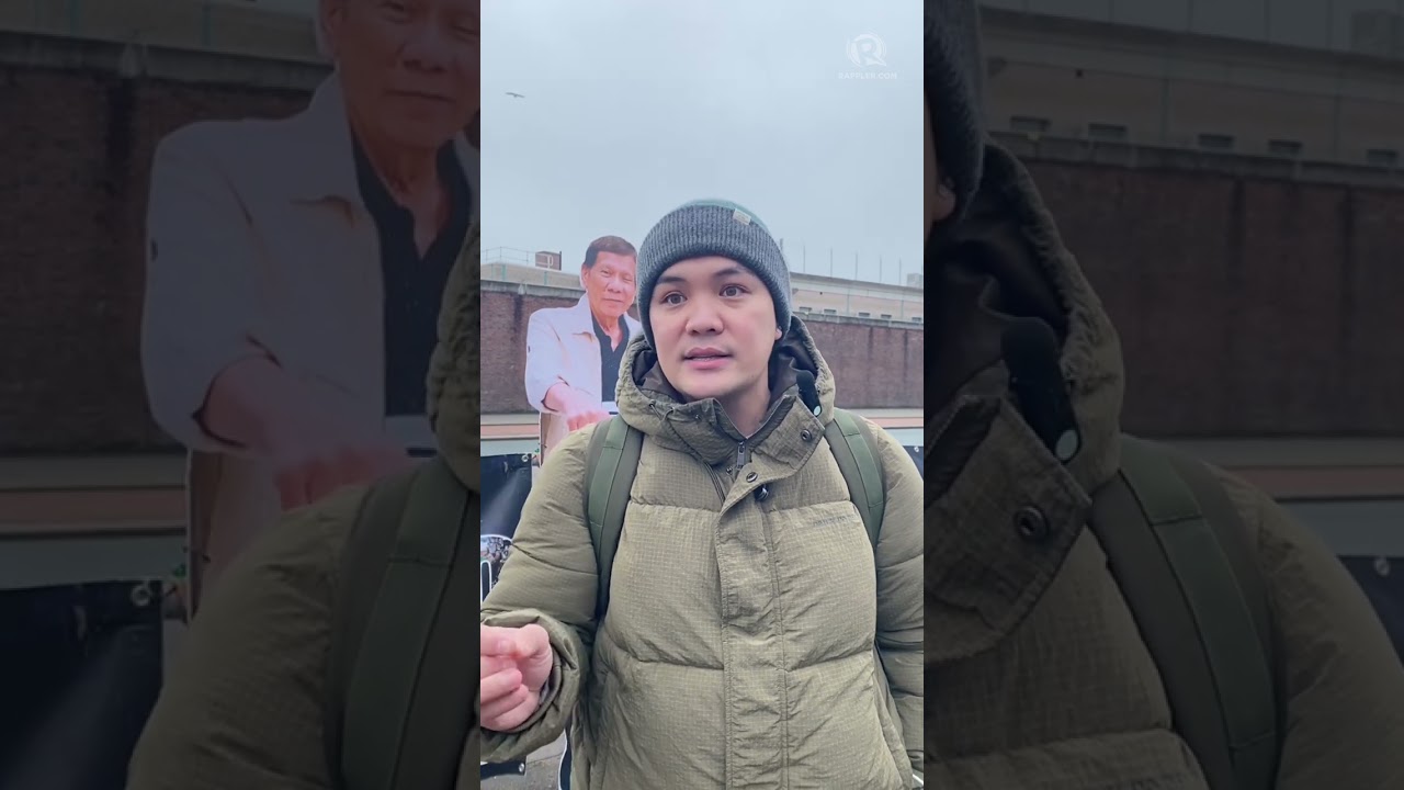 Duterte supporters in The Hague gather ahead of confirmation of charges hearing