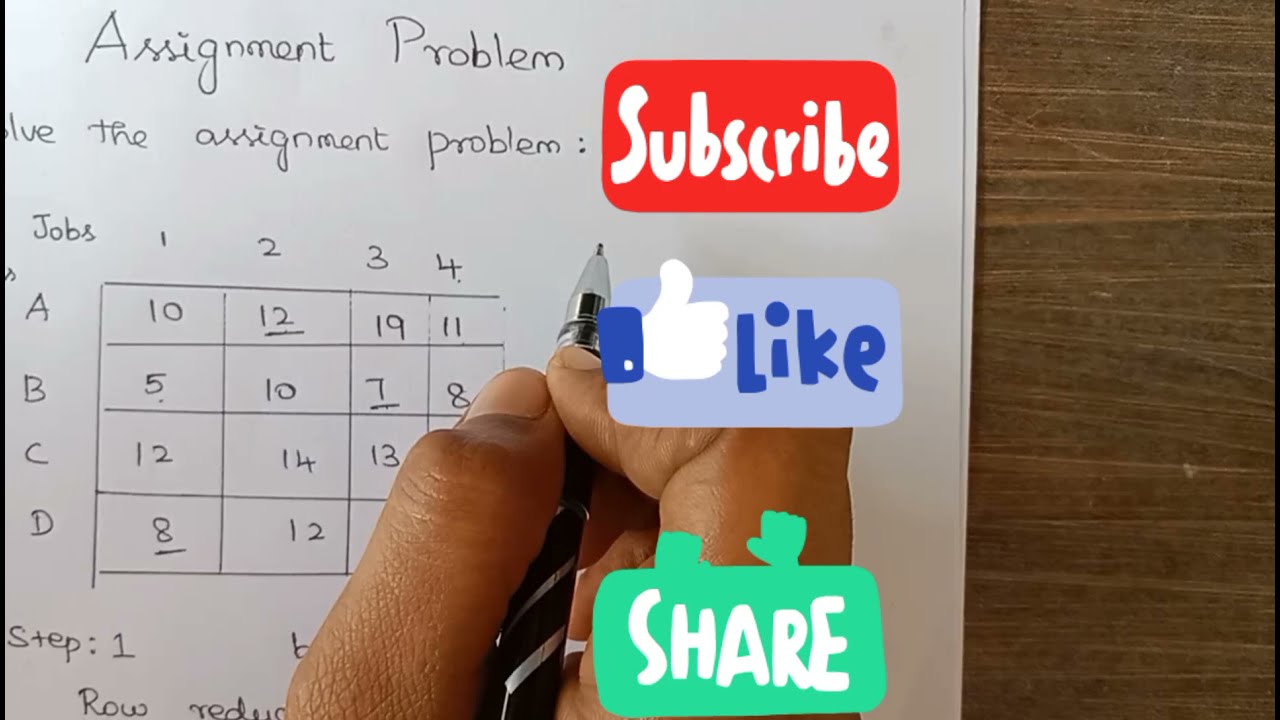 assignment problem | assignment problems in tamil | operation research | Hungarian method | balanced