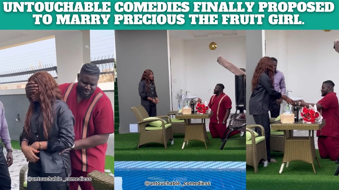 SO SWEET UNTOUCHABLE COMEDIES FINALLY PROPOSED TO PRECIOUS THE FRUIT GIRL.  AND SHE SAID YES.