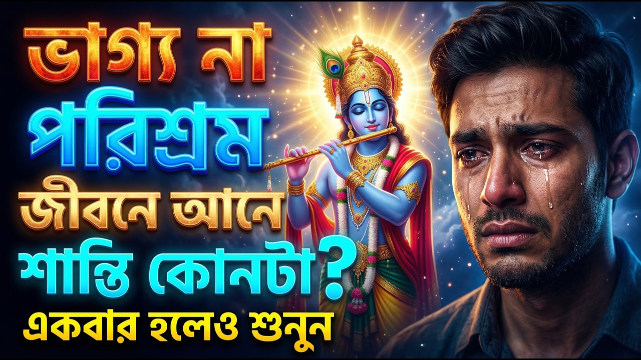 ভাগ্য না পরিশ্রম—জীবনে আসল শক্তি কোনটা? শুনুন শ্রীকৃষ্ণের এই অমোঘ বাণী।#গীতার_উপদেশ#GitarAlo