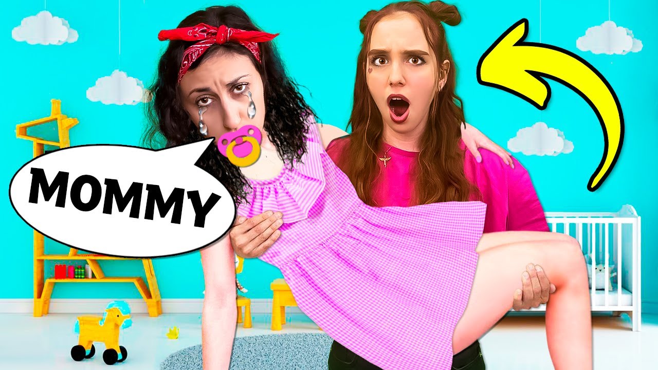 Lily turned into a baby for 24 hours challenge | Family fun videos & transformation 1 day challenge.