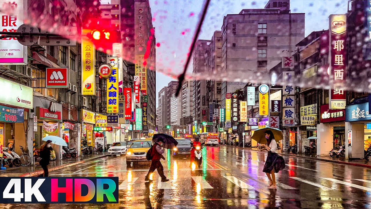 【台北松山】雨中散步小巷弄/南京復興站~南京三民站｜4K HDR｜Taipei Rainy Walk - Alleys in Songshan