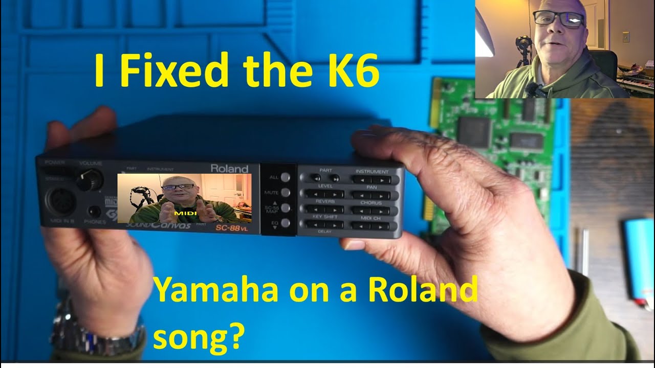 AMD K6-III at 600 mhz.  I rebuilt it!.   Yamaha MU-128 Sound Module. Roland MPU-401 Roland SC - GS