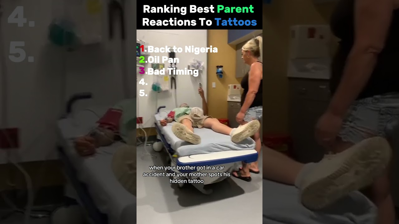 Ranking Best Parent Reactions To Tattoos #tattoo #duet #funny
