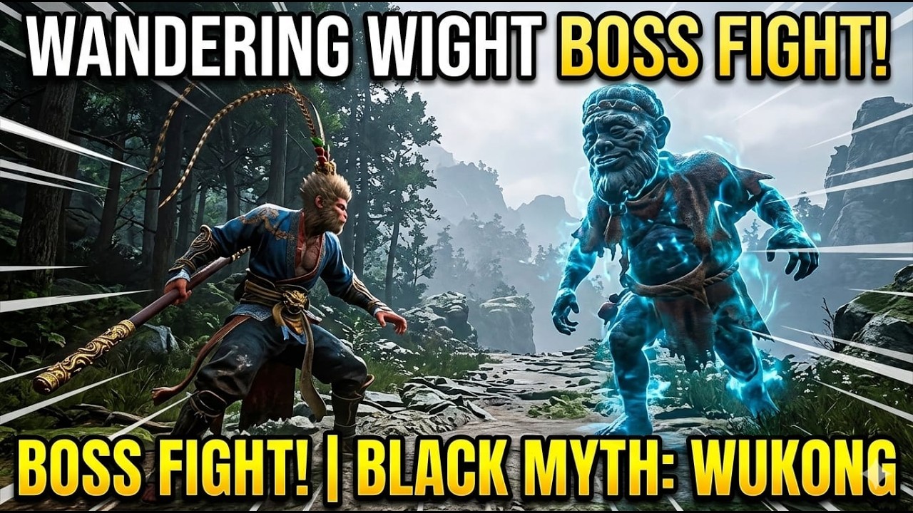 Black myth wukong Forest of wolves outside the forest wandering wight fight #blackmythwukonggameplay