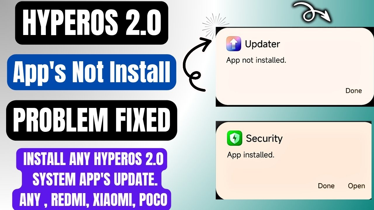HyperOS 2.0 App's Not Installed Problem Fixed & Install Any HyperOS 2.0 in Any Redmi, Xiaomi, POCO