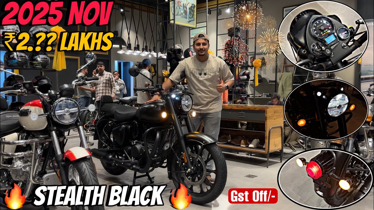 Royal Enfield Classic 350 Stealth Black 🔥| GST Updated Price In Nov | अब सब लेंगे Bullet,Classic !✨