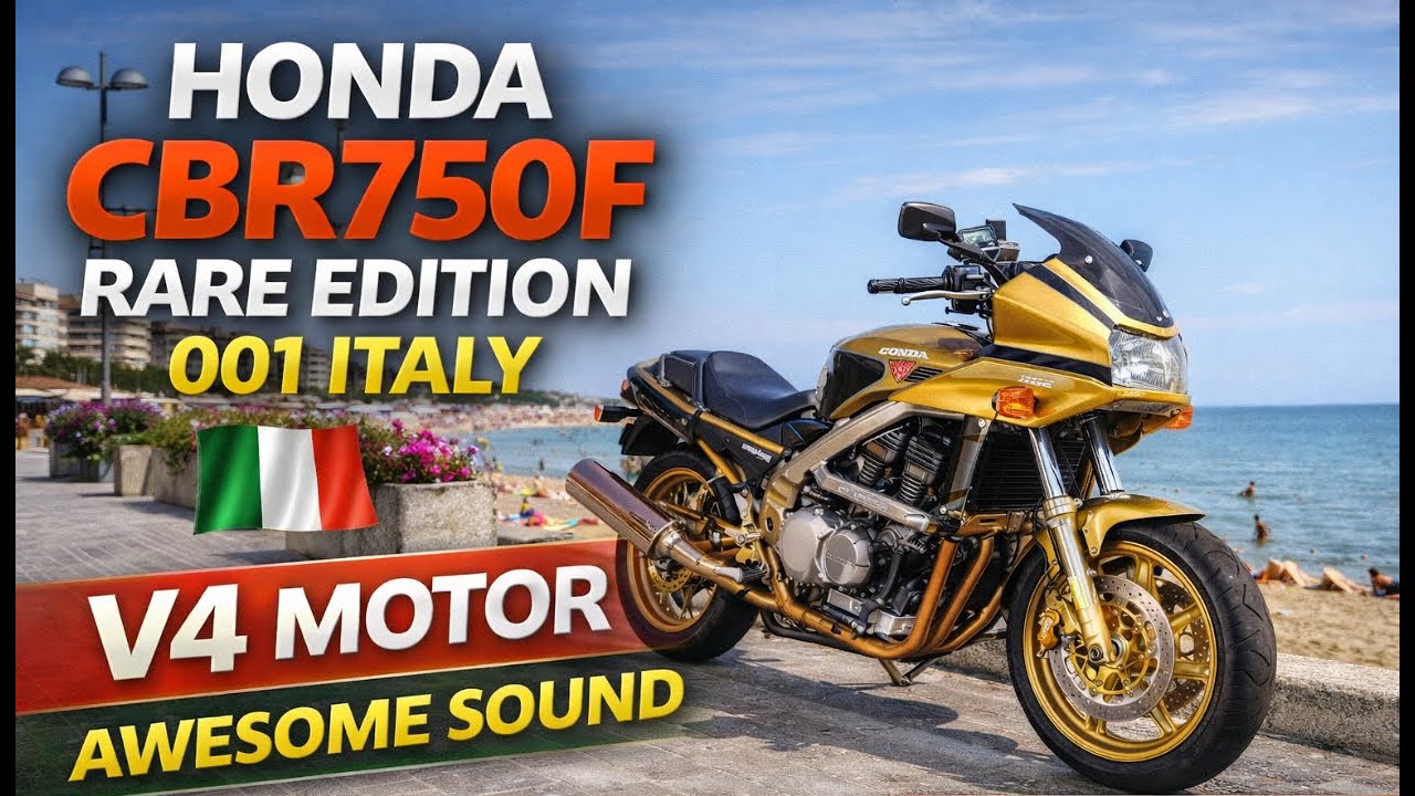 nda CBR750F GOLD Rare Edition 001 | V4 Sound in Bibione, Italy