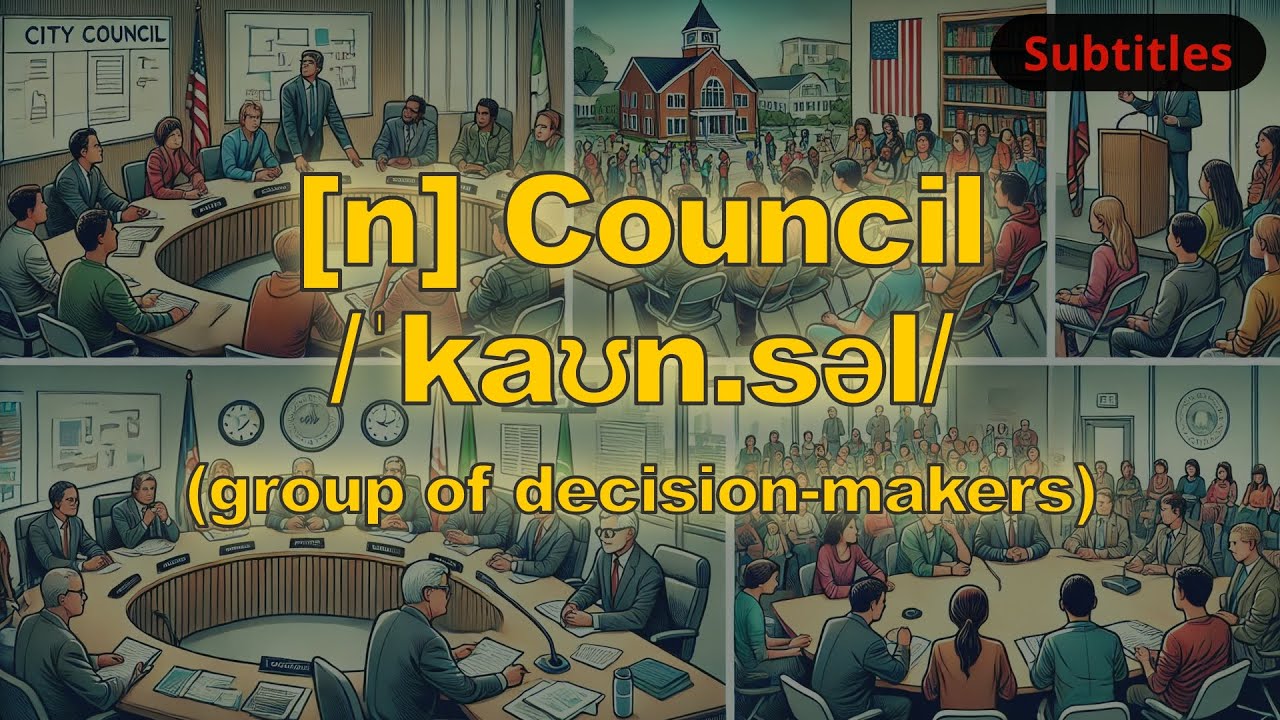 [n] Council meaning (group of decision-makers) with 5 examples