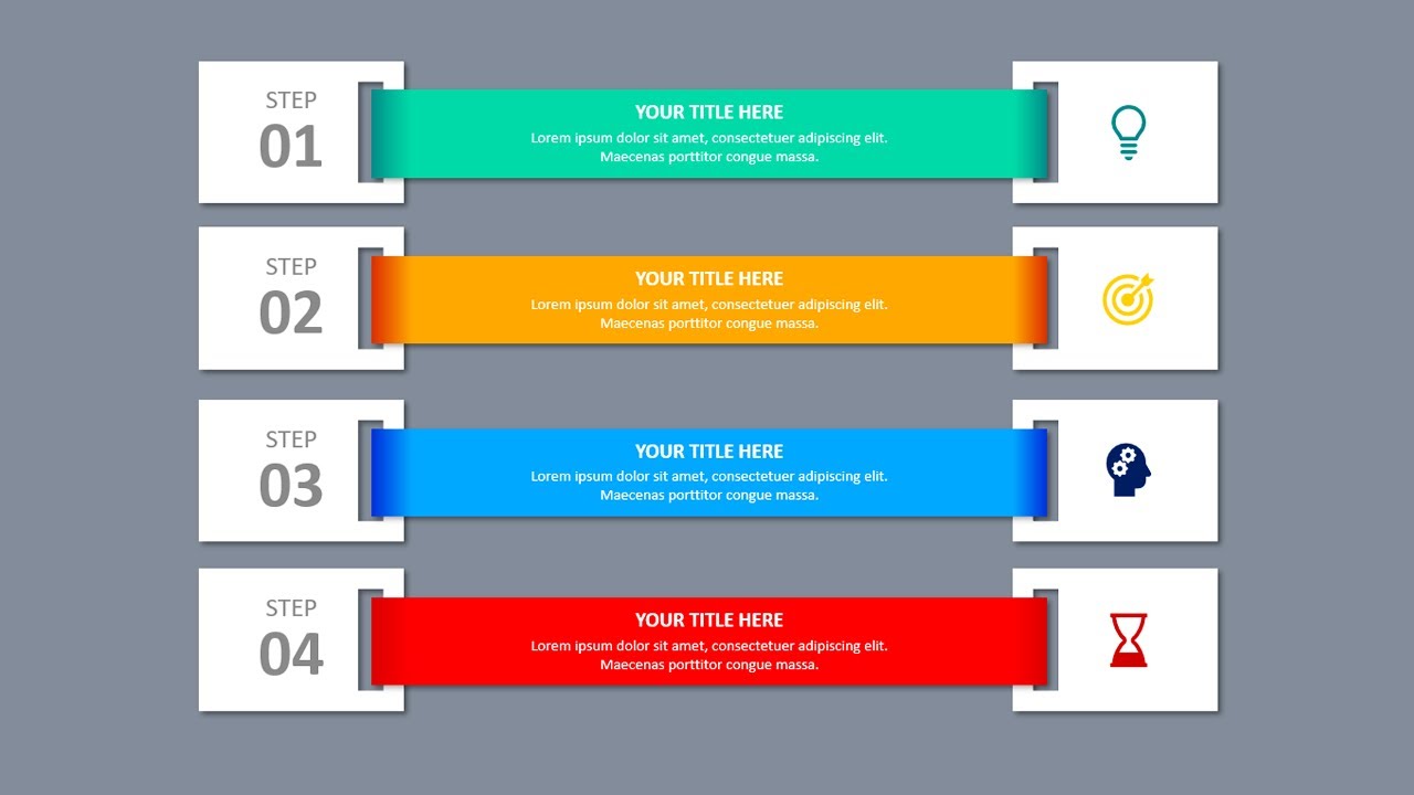 Animated 4 Steps Slide in PowerPoint