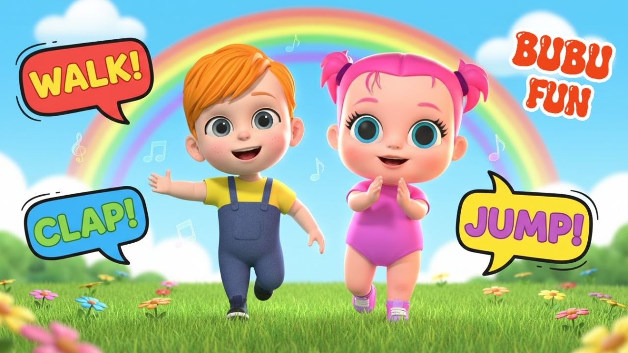 Walking Walking Clap Clap Clap | Fun Action Song for Kids | Toddler Nursery Rhymes