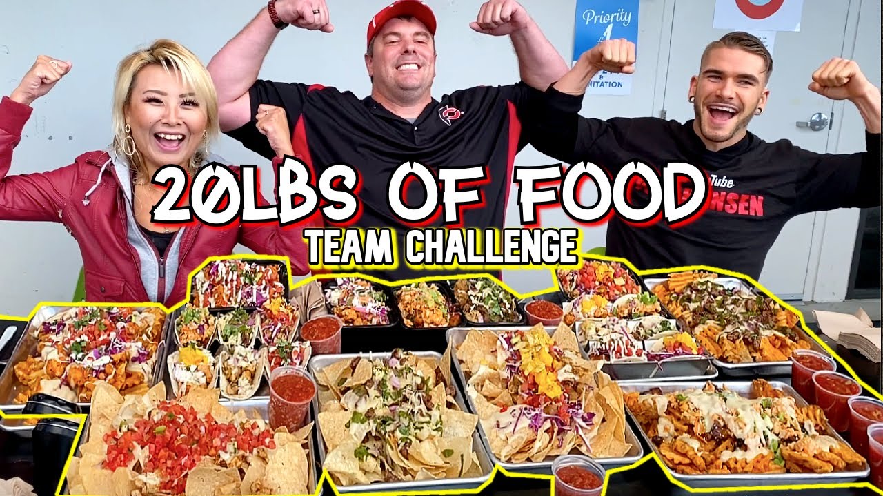 20LBS OF FOOD TEAM EATING CHALLENGE w/ Randy Santel & Joel Hansen in Atlanta, Georgia! #RainaisCrazy