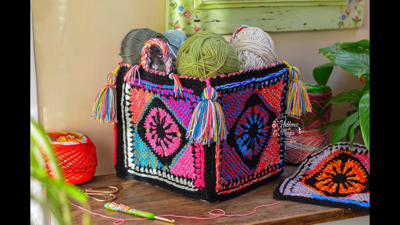 Canasta lanera ( Paso a paso en crochet)