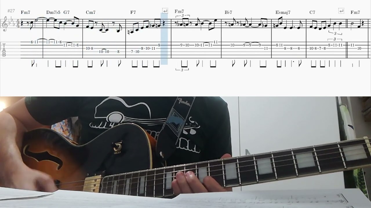 Tangerine-Chet Baker solo transcription for guitar