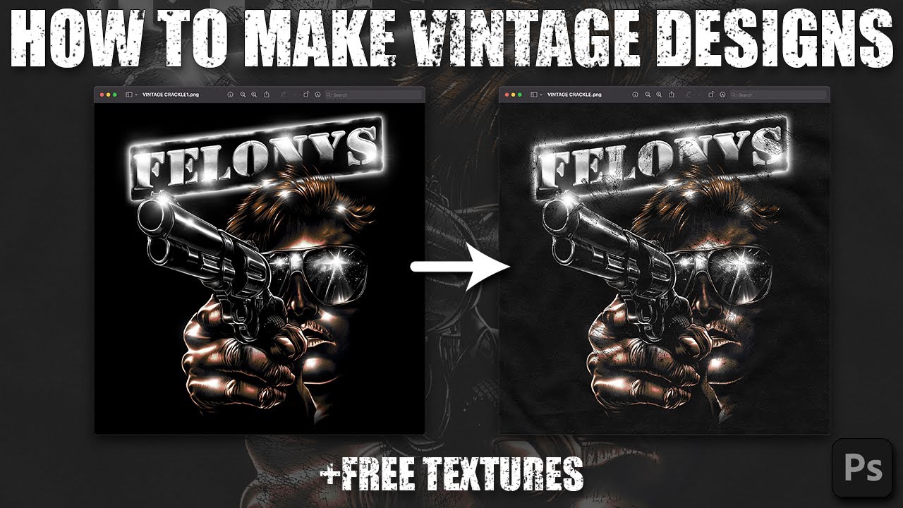 Easy Vintage Textures for Graphic Design (Photoshop)