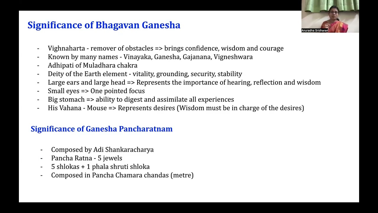 Ganesha Pancharatnam Stotram | Session 01