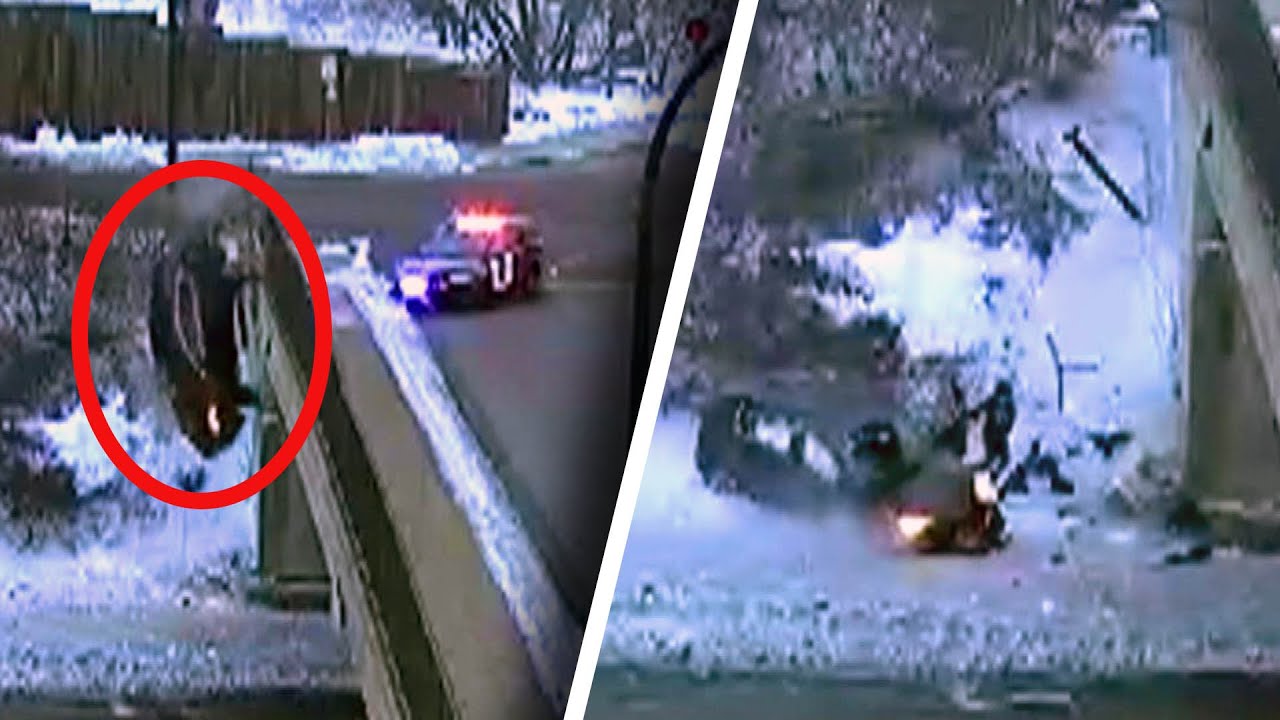 Car Drives Off Overpass During High-Speed Chase: Cops