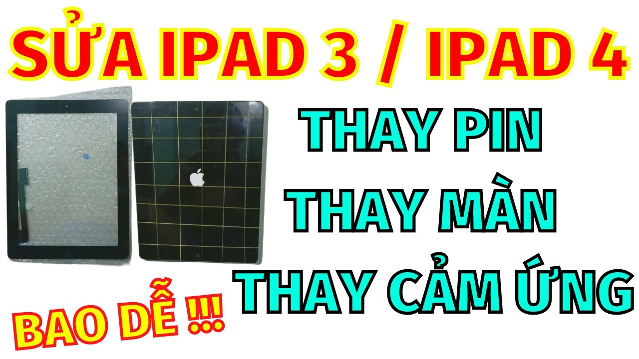 Linh Bảo TV - Hướng dẫn thay màn hình cảm ứng Ipad 4 - Ipad 3 ... cực dễ !!!