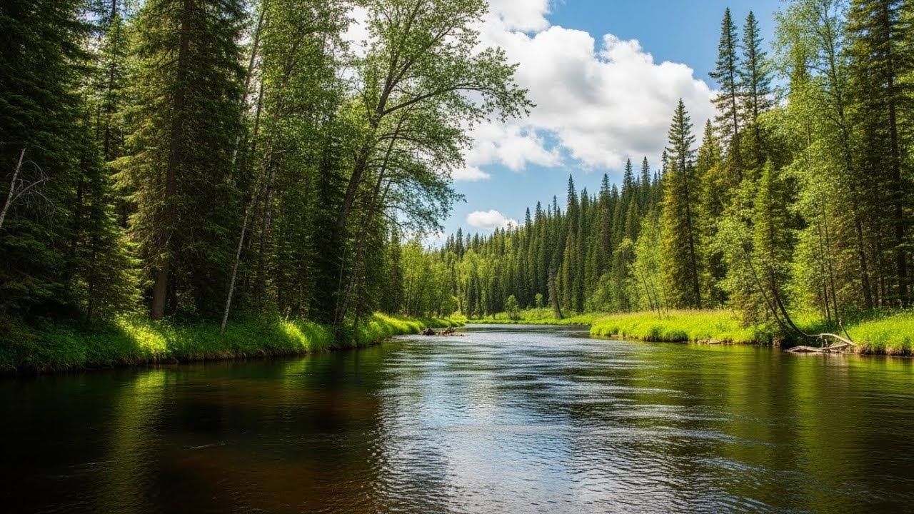 Forest Stream River 🌲🌊 Gentle Flowing Water for Sleep and Meditation #2198