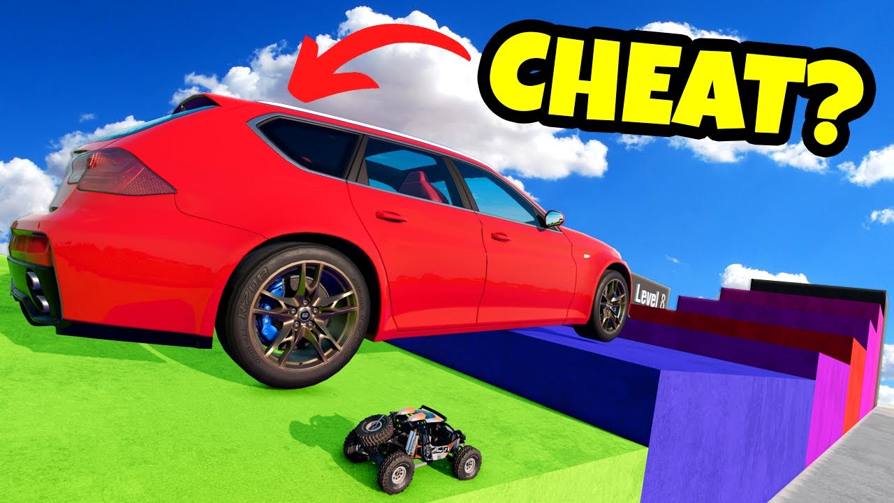 Testing GIANT CHEAT Cars on This IMPOSSIBLE Stair Climb! (BeamNG Drive Mods)